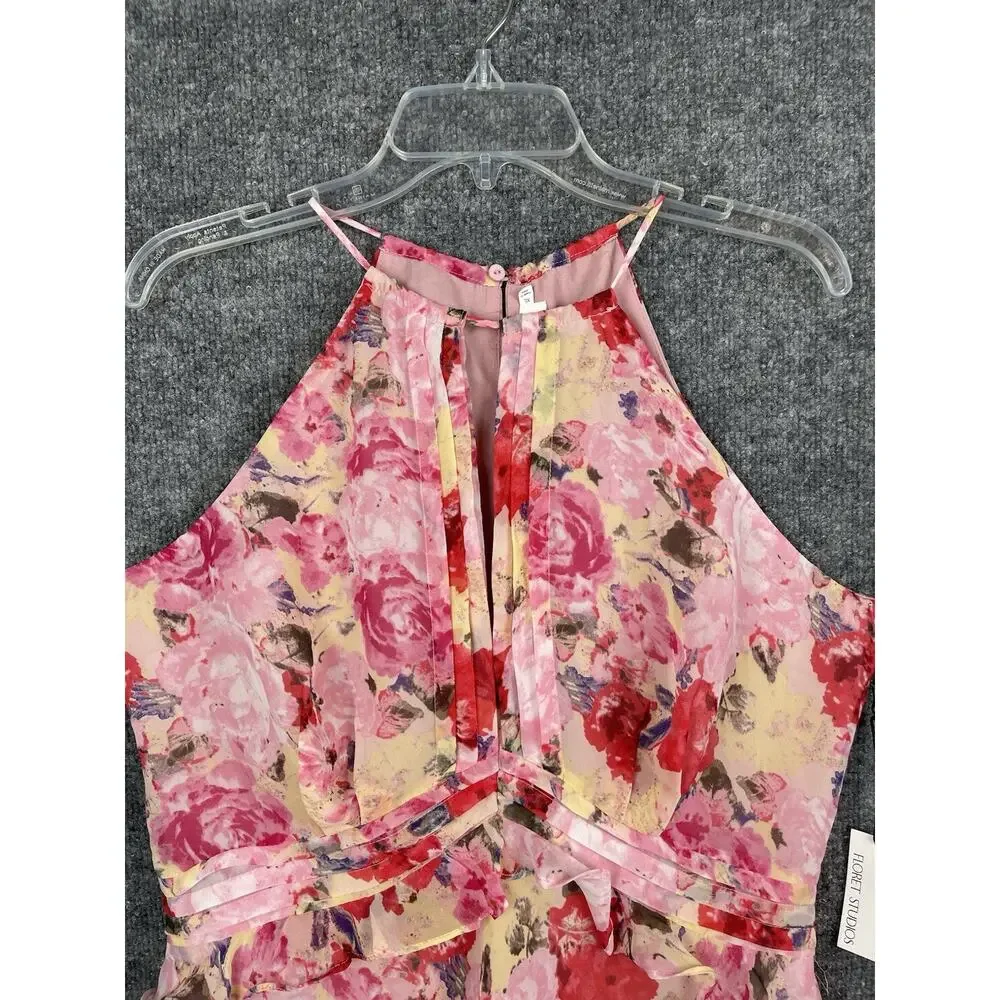 NWT Floret‎ Studios Floral Ruffle Waist dress, size, XL. Spring Summer Gorgeous